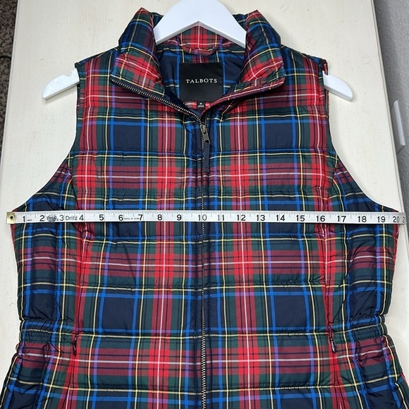 Talbots Plaid Down Filled Puffer‎ Vest Size Medium - Picture 11 of 12
